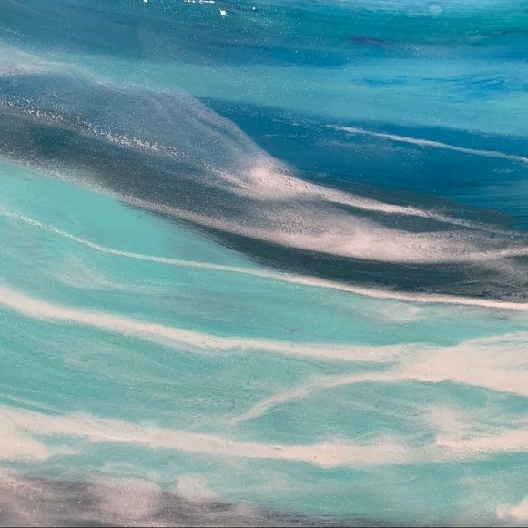 Original modern seascapes abstract art round board - Picture 4 of 9